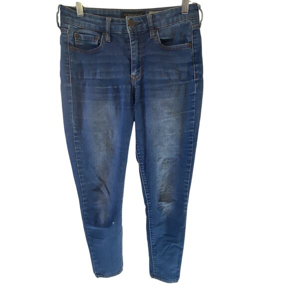 Y2K Women's Aeropostale High Waisted Jeggings Size 4 Regular Medium Blue Stretch - Picture 1 of 9